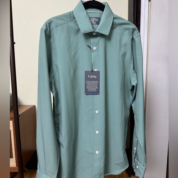 state of matter Other - Green Polka Dot Shirt